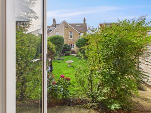 VIEW TO GARDEN FROM SUMMERHOUSE- click for photo gallery